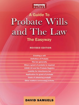cover image of Probate Wills and the Law